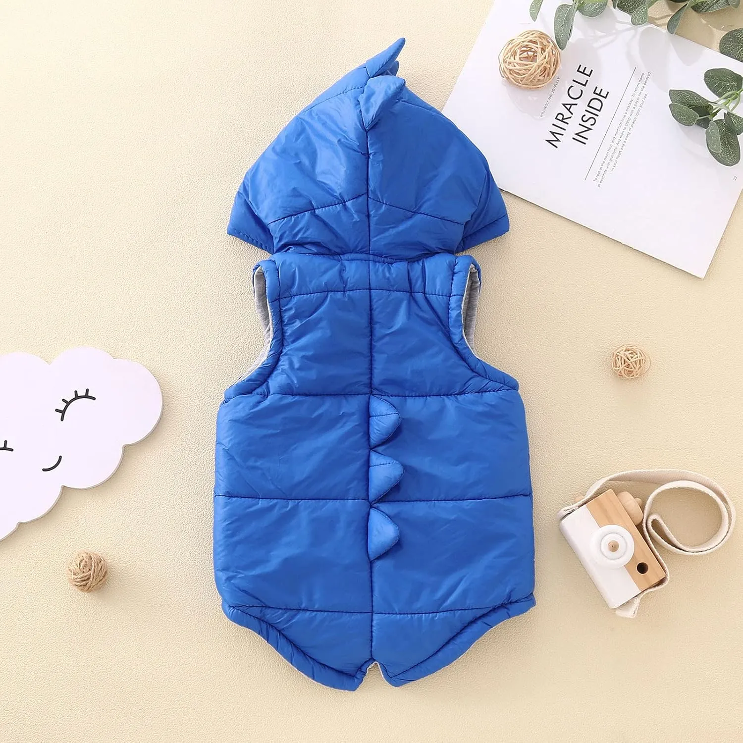 Youth Boy Jackets Baby Outerwear Girls Boys Coat Kids Hooded Winter Vest Dinosaur Toddler Jacket Boys Down Coat Size 12
