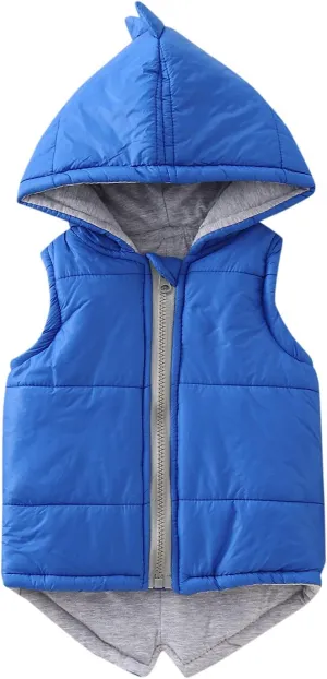 Youth Boy Jackets Baby Outerwear Girls Boys Coat Kids Hooded Winter Vest Dinosaur Toddler Jacket Boys Down Coat Size 12