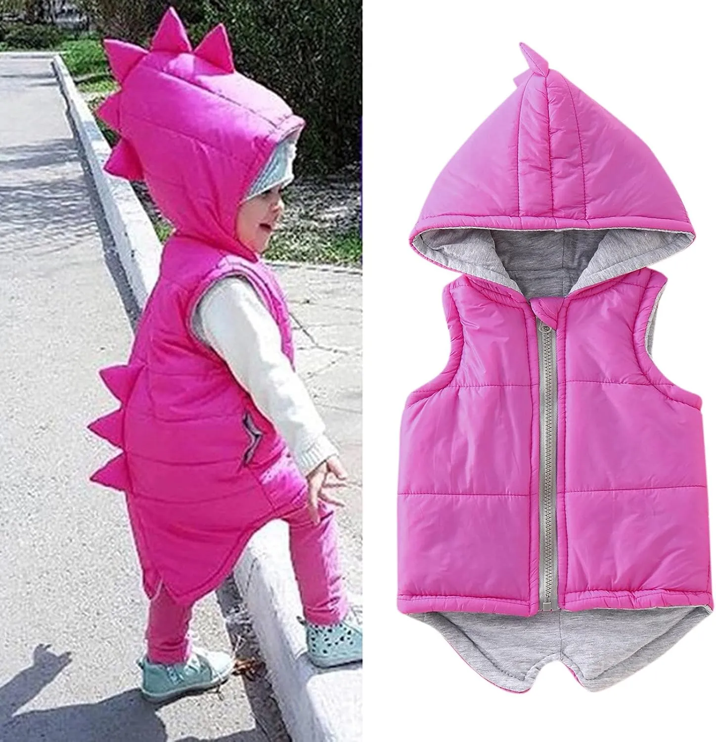 Youth Boy Jackets Baby Outerwear Girls Boys Coat Kids Hooded Winter Vest Dinosaur Toddler Jacket Boys Down Coat Size 12