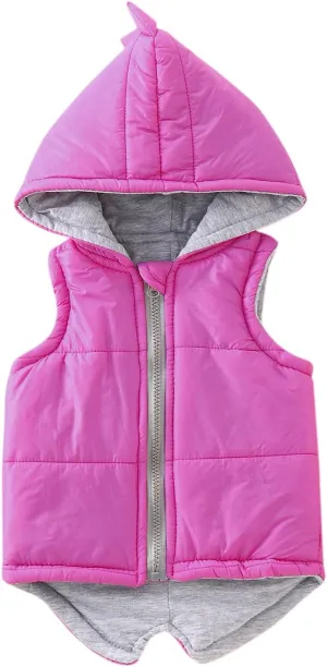 Youth Boy Jackets Baby Outerwear Girls Boys Coat Kids Hooded Winter Vest Dinosaur Toddler Jacket Boys Down Coat Size 12