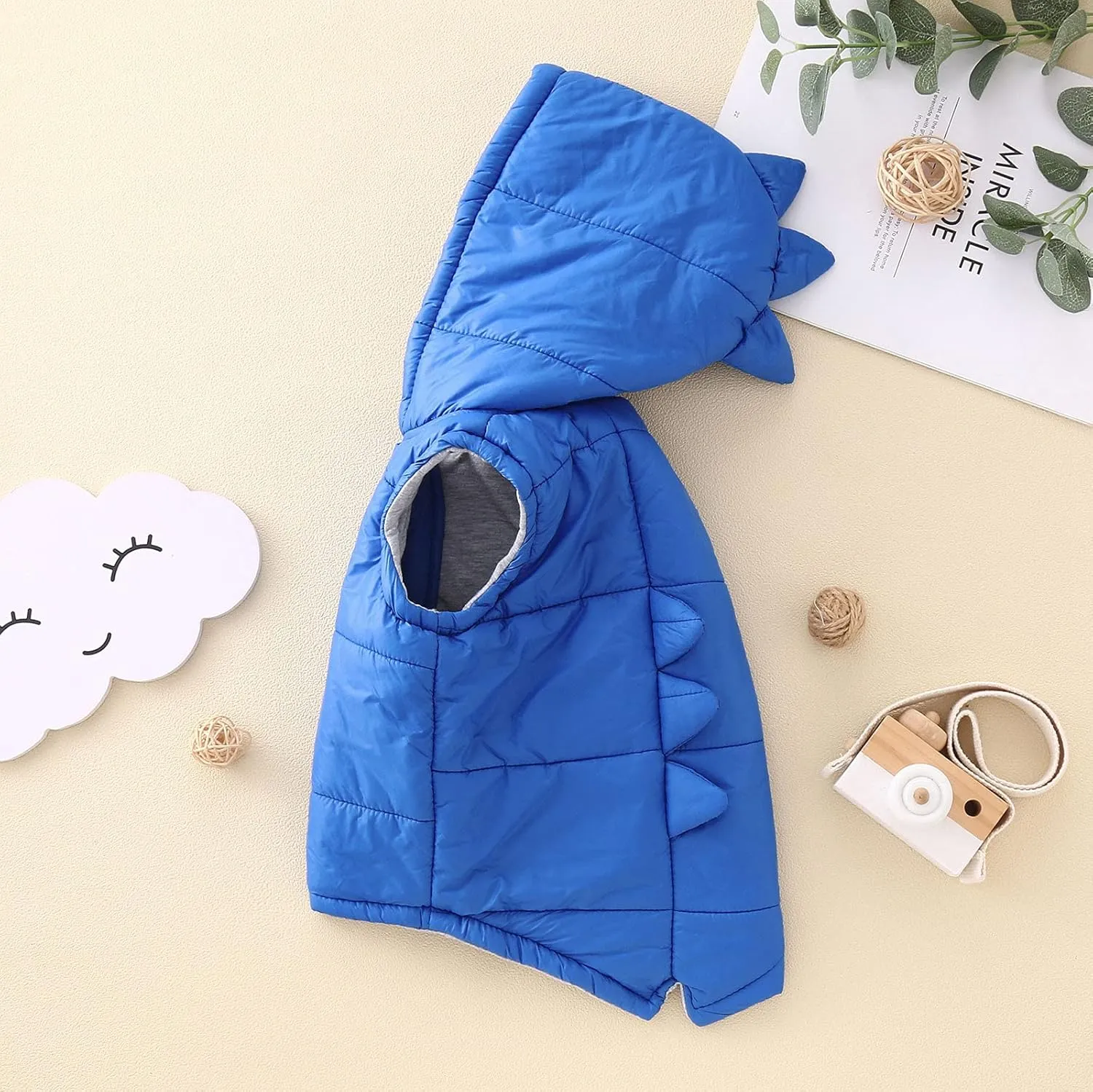 Youth Boy Jackets Baby Outerwear Girls Boys Coat Kids Hooded Winter Vest Dinosaur Toddler Jacket Boys Down Coat Size 12
