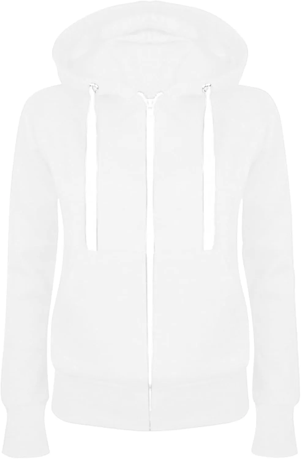 Zip Up Hoodies for Women Basic Lightweight Hoodie Long Sleeve Hooded Jacket Drawstring Sweatshirt Solid Color Hoodies